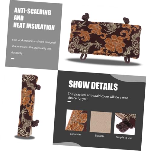 MUELODSIC 2 Stück Teiliges Hitzebeständige Teekannen griffschoner aus Hitzebeständigem mit Feinem Muster Schützende Isolierung für Teekesselgriffe rutschfest und Langlebig für Sicheren MUELODSIC 2 Stück Teiliges Hitzebeständige Teekannen griffschoner aus Hitzebeständigem mit Feinem Muster Schützende Isolierung für Teekesselgriffe rutschfest und Langlebig für Sicheren von MUELODSIC