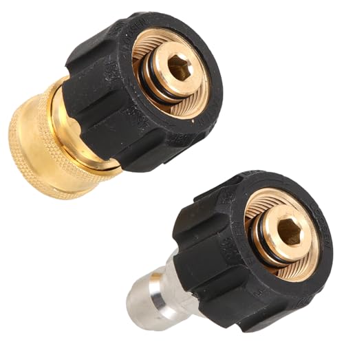 MUELODSIC 2 Stück Teiliges Hochdruckreiniger Kupplungsadapter Set aus Kupfer Schnellkupplung mit Anschluss Langlebiger Schlauchverbinder Kompakt und Sicher für Vielseitigen Einsatz MUELODSIC 2 Stück Teiliges Hochdruckreiniger Kupplungsadapter Set aus Kupfer Schnellkupplung mit Anschluss Langlebiger Schlauchverbinder Kompakt und Sicher für Vielseitigen Einsatz von MUELODSIC