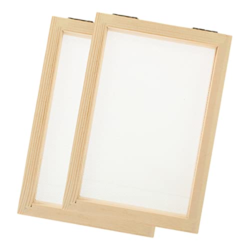 MUELODSIC 2 Stück Teiliges Holz Papierschöpfrahmen Stabiles DIY Bastelmaterial aus Kiefernholz mit Robustem Filtersieb Sicher für Handgeschöpfte Briefpapierherstellung und Kreative MUELODSIC 2 Stück Teiliges Holz Papierschöpfrahmen Stabiles DIY Bastelmaterial aus Kiefernholz mit Robustem Filtersieb Sicher für Handgeschöpfte Briefpapierherstellung und Kreative von MUELODSIC