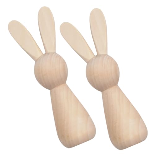 MUELODSIC 2 Stück Teiliges Holzhasen Dekofiguren zum Bemalen Unbemalte DIY Holzsteckpuppen Kaninchen Kreative Handwerksfiguren für Büro Schlafzimmer Vielseitige Osterdekoration MUELODSIC 2 Stück Teiliges Holzhasen Dekofiguren zum Bemalen Unbemalte DIY Holzsteckpuppen Kaninchen Kreative Handwerksfiguren für Büro Schlafzimmer Vielseitige Osterdekoration von MUELODSIC