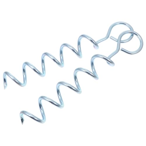 MUELODSIC 2 Stück Teiliges Spiral Bodenanker aus Robustem Metall Wetterfeste Erdspieße zur Befestigung von Hundeleinen und Campingzelten Leichter Tragbarer Erdanker für Outdoor Einsätze von MUELODSIC