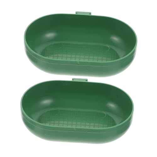 MUELODSIC 2 Stück Teiliges Vogel duschbecken aus Kunststoff mit Gebogenem Öffnungs Haken Design Multifunktionales Vogelbad für Staubentfernung Hautbefeuchtung Passend für Kleine Ziervögel von MUELODSIC