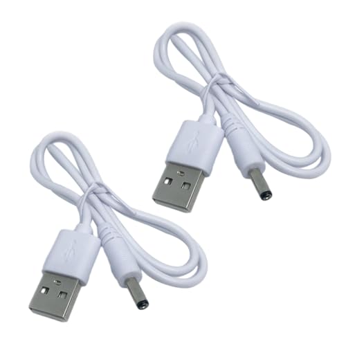 MUELODSIC 2 Stück USB zu Dc Ladekabel Dc Ladeadapter Kabel Kompatibel mit Tischlampen Ventilatoren Tablets Praktisches Ersatznetzteilkabel Sicherer und Einfacher Anschluss von MUELODSIC