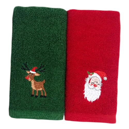MUELODSIC 2 Stück Weihnachtliche Baumwoll Handtücher mit Besticktem Muster Weiche Reinigungstücher für Küche Bad und Gesicht Flauschig und Hautfreundlich als MUELODSIC 2 Stück Weihnachtliche Baumwoll Handtücher mit Besticktem Muster Weiche Reinigungstücher für Küche Bad und Gesicht Flauschig und Hautfreundlich als von MUELODSIC