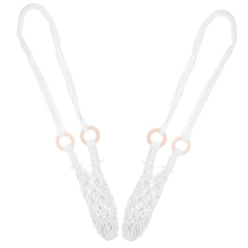 MUELODSIC 2 Stück Weinflaschenhalter aus Baumwollseil Handgefertigtes Verstellbares Makramee hängesystem Dekorativer Flaschenhalter für Wandmontage Stilvolle Aufbewahrung und von MUELODSIC