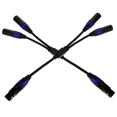 MUELODSIC 2 Stück Xlr Splitterkabel Männlich Weiblich Professionelles Pin Mikrofonkabel Langlebiges und Stabiles Audio Kabel für Mixer Lautsprecher und Mikrofone von MUELODSIC