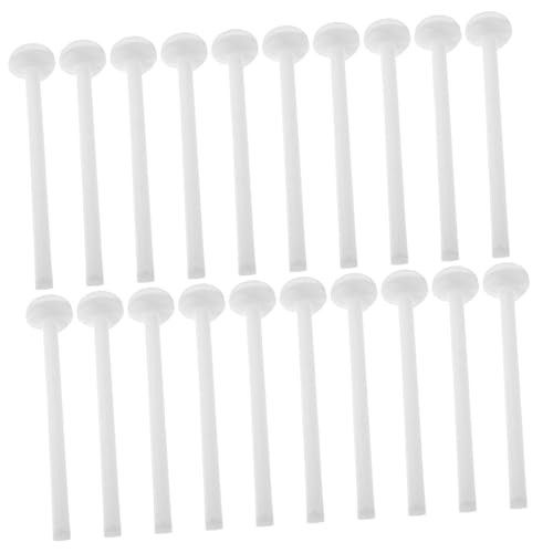 MUELODSIC 20 Stück Birdcage Station Pole stehender Papageienbarsch Papageien Barschende Papagei Vogel Vogelstange Standplattform Papagei Vogel kauert Plastik Weiß von MUELODSIC