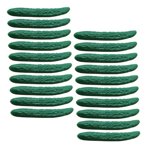 MUELODSIC 20 Stück Teiliges Mini Gurken Modell Realistische Simulation Langlebige Dekoration für Puppenhaus Mikro Landschaft Vielseitig für Wohn und Schlafzimmer Leicht und Praktisch von MUELODSIC