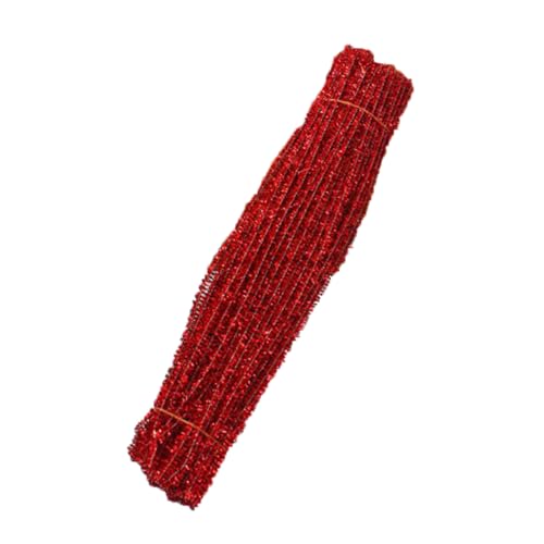 MUELODSIC 200 Stück Rote Glitzer Drahtstangen zum Basteln Flexible Biegsame DIY Deko für Weihnachten Kinderhandwerk Kreative Formen und Partydekorationen MUELODSIC 200 Stück Rote Glitzer Drahtstangen zum Basteln Flexible Biegsame DIY Deko für Weihnachten Kinderhandwerk Kreative Formen und Partydekorationen von MUELODSIC