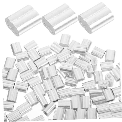 MUELODSIC 200 Stück Teiliges Aluminium Seilklemmen Doppellochige Stahlseil Presshülsen für Drahtseile Langlebige Crimpverbinder für Seilschlaufen Vielseitig Einsetzbar für Kabelbefestigung MUELODSIC 200 Stück Teiliges Aluminium Seilklemmen Doppellochige Stahlseil Presshülsen für Drahtseile Langlebige Crimpverbinder für Seilschlaufen Vielseitig Einsetzbar für Kabelbefestigung von MUELODSIC