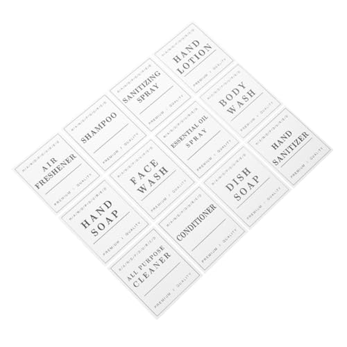 MUELODSIC 24 Blatt wasserdichte Selbstklebende Flaschenetiketten Minimalistische Badezimmer Labels für Shampoo Handseife und Lotion Wasserfeste Aufkleber für Haushaltsbehälter MUELODSIC 24 Blatt wasserdichte Selbstklebende Flaschenetiketten Minimalistische Badezimmer Labels für Shampoo Handseife und Lotion Wasserfeste Aufkleber für Haushaltsbehälter von MUELODSIC