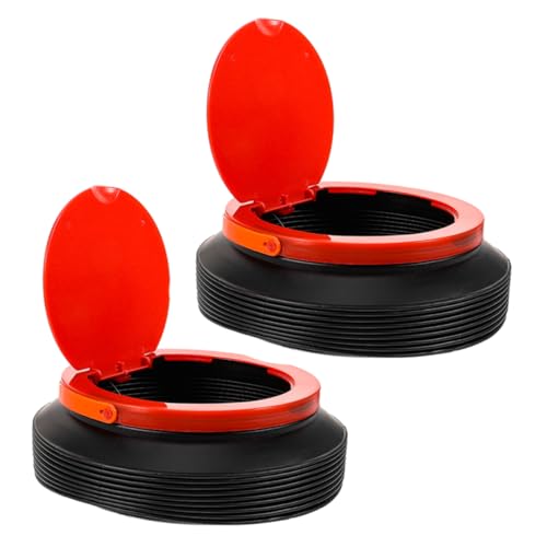 MUELODSIC 2stücke Faltbarer Mülleimer Outdoor Abfalleimer Mit Deckel Für Camping Garten Und Picknick Multifunktionale Aufbewahrungslösung Für Abfall Und Utensilien von MUELODSIC