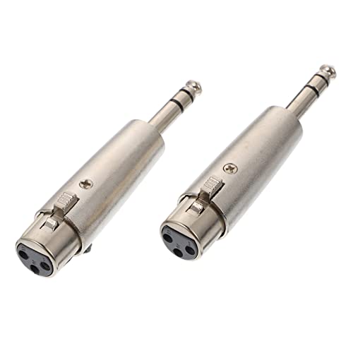 MUELODSIC 2Stücke Xlr Pin Mikrofonadapter Stereo Xlr Weiblich für Audiosignalübertragung zwischen Mikrofonen Mixern und Lautsprechern mit Schirmung gegen von MUELODSIC