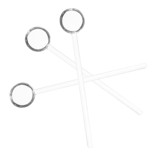MUELODSIC 3 Stück Mini Glaslöffel Kleine Espressolöffel aus Glas Leichtes Design zum Umrühren von Kaffee Tee Joghurt und Desserts Spülmaschinenfest und Wiederverwendbar Wiederverwendbar von MUELODSIC