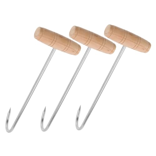 MUELODSIC 3 Stück Teiliges Edelstahl Schuhlöffel mit Langem Holzgriff Glatte Kanten Robuster Metall Schuhanzieher Stiefelhalter zur Schuhpflege Bequemes Anziehen ohne Beschädigung von MUELODSIC