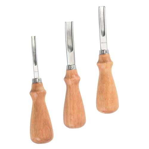MUELODSIC 3 Stück Teiliges Lederbearbeitungs Holzgriff und Schneidewerkzeuge Ergonomisch für Präzises Abschrägen Kleine Kurvenbereiche Leder DIY Craft MUELODSIC 3 Stück Teiliges Lederbearbeitungs Holzgriff und Schneidewerkzeuge Ergonomisch für Präzises Abschrägen Kleine Kurvenbereiche Leder DIY Craft von MUELODSIC
