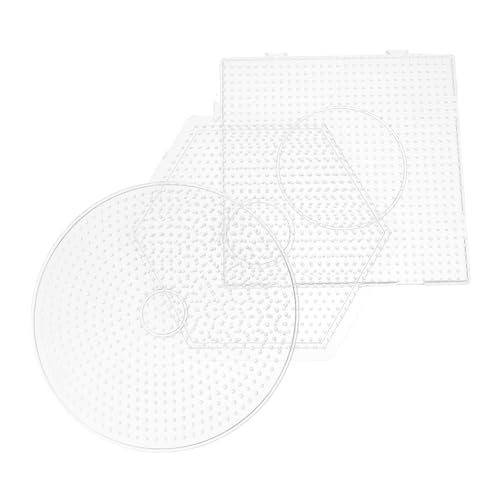 MUELODSIC 3 Stück Teiliges Set Steckplatten für Bügelperlen Klare Kunststoffvorlagen für DIY Bastelwerkzeug für Kreative Projekte und Farberkennung MUELODSIC 3 Stück Teiliges Set Steckplatten für Bügelperlen Klare Kunststoffvorlagen für DIY Bastelwerkzeug für Kreative Projekte und Farberkennung von MUELODSIC