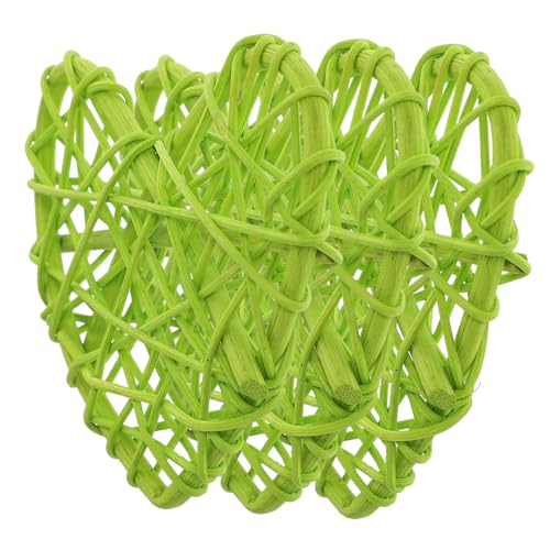 MUELODSIC 3 Stück Teiliges Vogelspielzeug aus Geflochtenem Rattan in Herzform Zufällige Farben Kauspielzeug für Papageien Wellensittiche und Nymphensittiche Aktivität und Zufällige Farbe von MUELODSIC