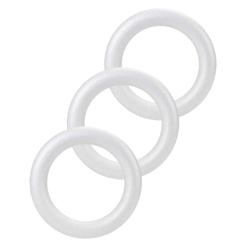 MUELODSIC 3 Stück Teiliges Weißes Schaumstoff Ring Leichte und Langlebige Polystyrol Kreise für DIY Bastelprojekte für Blumenarrangements Hochzeits und Partydekorationen MUELODSIC 3 Stück Teiliges Weißes Schaumstoff Ring Leichte und Langlebige Polystyrol Kreise für DIY Bastelprojekte für Blumenarrangements Hochzeits und Partydekorationen von MUELODSIC