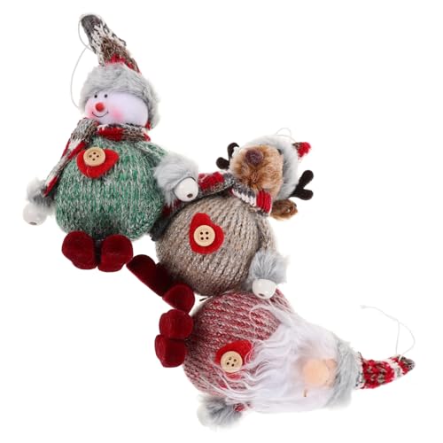 MUELODSIC 3 Stück Weihnachtsbaum Hängende Ornamente Bruchsicheres Weihnachtsdekor Vielseitige Hängedeko für Baum und Auto Festliche Kreative Dekoration MUELODSIC 3 Stück Weihnachtsbaum Hängende Ornamente Bruchsicheres Weihnachtsdekor Vielseitige Hängedeko für Baum und Auto Festliche Kreative Dekoration von MUELODSIC