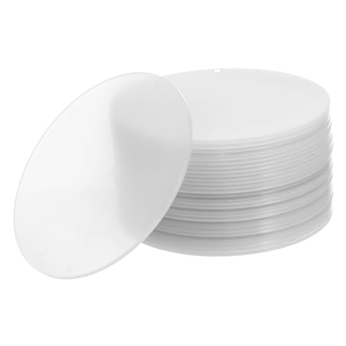 MUELODSIC 30stücke Klare Acrylkreise Mit Loch Runde Disc Rohlinge Für Bastelprojekte Transparente Ornamente Für Malerei Und Vinyl-Designs von MUELODSIC