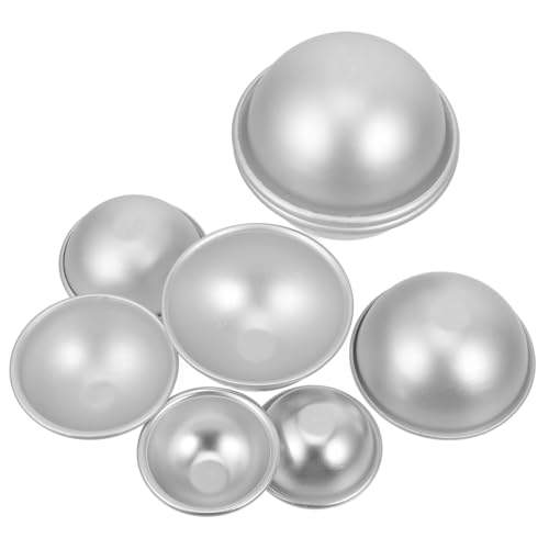 MUELODSIC 4 Paare Halbkugel Backform aus Aluminiumlegierung Teiliges DIY Gießform für Badebomben Seifenherstellung und Halbkugel Kuchen Wiederverwendbar Einfache Entformung für Hobby und von MUELODSIC