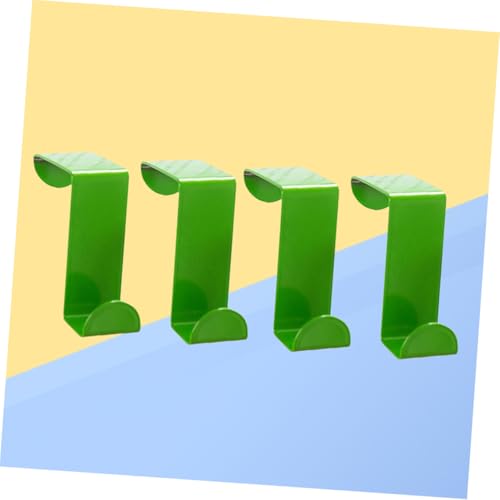 MUELODSIC 4 Stk. Teiliges Edelstahl Türhaken Rückseitig Mehrzweck Kleiderhaken für Badezimmer Küche Büro Werkzeugfrei Tragfähig und Platzsparend Grün von MUELODSIC