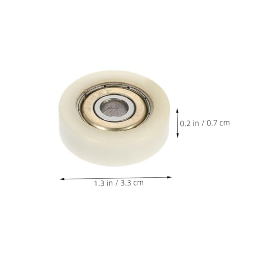 MUELODSIC 4 Stück Nylon schiebe rollenlager Möbel schiebetüren und Fenster Geräuscharme Umlenkrollen Langlebige Wheels für Schubladen und Möbelhardware von MUELODSIC