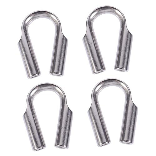 MUELODSIC 4 Stück Teiliges Edelstahl Drahtseil Kauschen Rostfreie Kabelösen mit Glatter Oberfläche Langlebige Seilschutzringe für Verhinderung von Knicken und Abrieb Industrietauglich MUELODSIC 4 Stück Teiliges Edelstahl Drahtseil Kauschen Rostfreie Kabelösen mit Glatter Oberfläche Langlebige Seilschutzringe für Verhinderung von Knicken und Abrieb Industrietauglich von MUELODSIC
