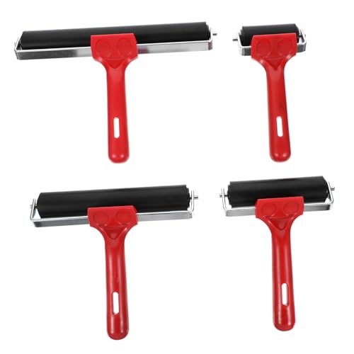 MUELODSIC 4 Stück Teiliges Gummiwalzen Druckgrafik und Malerei Professionelle Rubber Roller für Gleichmäßiges Auftragen von Farbe und Kleber Vielseitig Einsetzbar für Kunst Stempeln und MUELODSIC 4 Stück Teiliges Gummiwalzen Druckgrafik und Malerei Professionelle Rubber Roller für Gleichmäßiges Auftragen von Farbe und Kleber Vielseitig Einsetzbar für Kunst Stempeln und von MUELODSIC