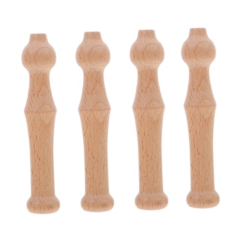 MUELODSIC 4 Stück Teiliges Holzgriff für Stanznadeln Ergonomische Nadelhalter für Filzen Stickerei und DIY Projekte für Arbeiten mit Filznadeln von MUELODSIC