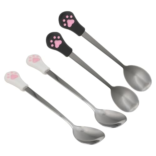 MUELODSIC 4 Stück Teiliges Hundelöffel aus Edelstahl mit weichem Griff Lebensmittelecht und Rostfrei Katzendosenfutter Löffel mit Krallendesign Praktische Futterschaufel für Haustiere Bpa MUELODSIC 4 Stück Teiliges Hundelöffel aus Edelstahl mit weichem Griff Lebensmittelecht und Rostfrei Katzendosenfutter Löffel mit Krallendesign Praktische Futterschaufel für Haustiere Bpa von MUELODSIC