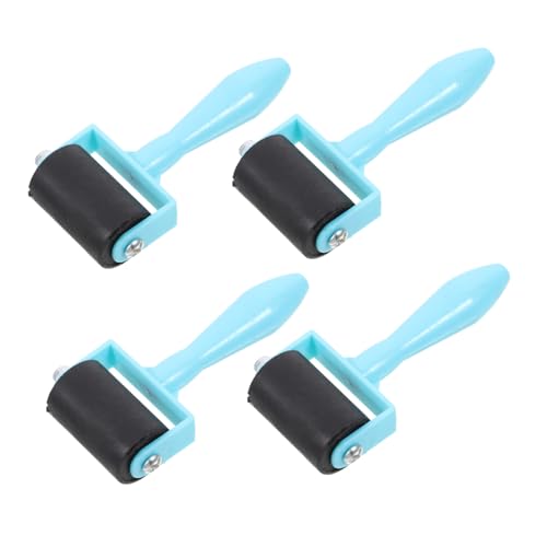 MUELODSIC 4 Stück Teiliges Linoldruck rollerset aus Verschleißfestem Gummi Leichter Kunststoffgriff Gleichmäßiger Farbauftrag Kinderfreundliches Multi funktionswerkzeug für kreative MUELODSIC 4 Stück Teiliges Linoldruck rollerset aus Verschleißfestem Gummi Leichter Kunststoffgriff Gleichmäßiger Farbauftrag Kinderfreundliches Multi funktionswerkzeug für kreative von MUELODSIC