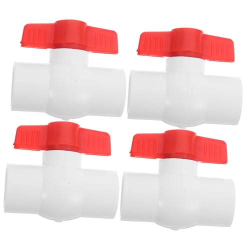 MUELODSIC 4 Stück Teiliges PVC Kugelventil Griff Absperrventil für Kalte Wasserleitungen Bewässerungssysteme Langlebig und Einfach zu Bedienen MUELODSIC 4 Stück Teiliges PVC Kugelventil Griff Absperrventil für Kalte Wasserleitungen Bewässerungssysteme Langlebig und Einfach zu Bedienen von MUELODSIC