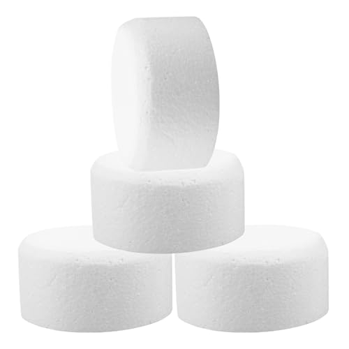 MUELODSIC 4 Stück Teiliges Styropor Torten Dummy Höhe Übungsmodelle für Kuchen Dekoration Weiße Schaumstoff Kuchenattrappen zum Bemalen und Befestigen für Backzubehör und Tortendeko MUELODSIC 4 Stück Teiliges Styropor Torten Dummy Höhe Übungsmodelle für Kuchen Dekoration Weiße Schaumstoff Kuchenattrappen zum Bemalen und Befestigen für Backzubehör und Tortendeko von MUELODSIC