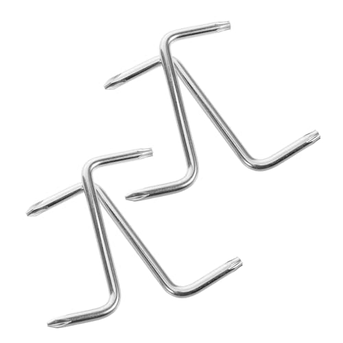 MUELODSIC 4 Stück Teiliges Z winkel Schraubendreher Set aus Chrom vanadium Doppelseitig Kreuz Pentalobe Schraubenzieher Kompakt für Enge Räume für Autolackschutz und Haushaltsreparaturen von MUELODSIC