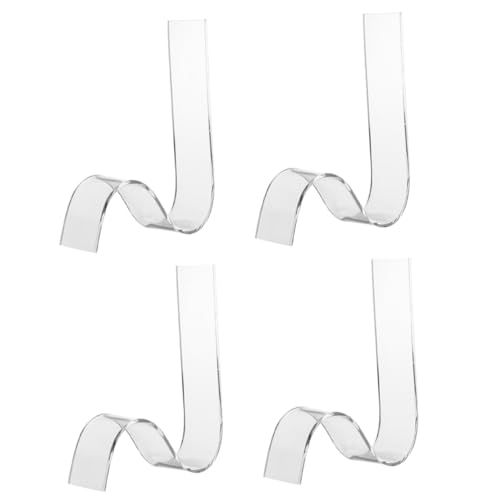 MUELODSIC 4 Stück Transparenter Schuhständer S förmig für High Heels und Sandalen Kratzfreie Oberfläche Vielseitig als Display und Aufbewahrung Modernes Design für Damen Herrenschuhe von MUELODSIC