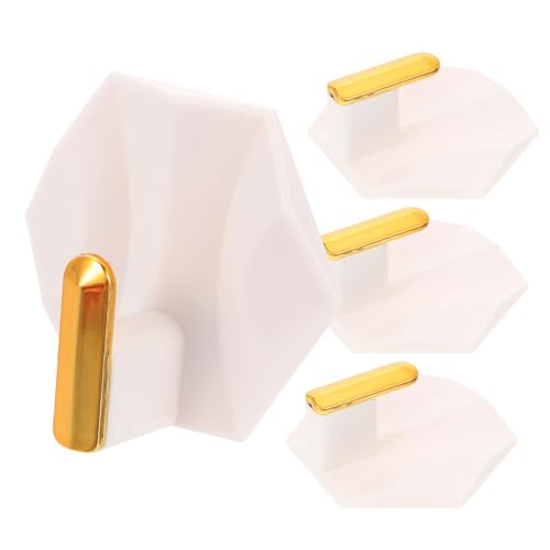 MUELODSIC 4 Stück Wandhaken Selbstklebend Ohne Bohren Weiß Tragbare Geometrische Klebehaken für Küche Bad Wohnzimmer Starker Halt Einfach Anzubringen Vielseitig zum Aufhängen von Kleidung MUELODSIC 4 Stück Wandhaken Selbstklebend Ohne Bohren Weiß Tragbare Geometrische Klebehaken für Küche Bad Wohnzimmer Starker Halt Einfach Anzubringen Vielseitig zum Aufhängen von Kleidung von MUELODSIC