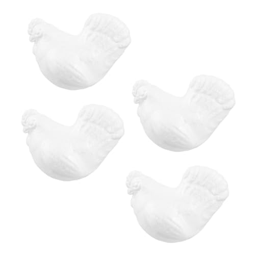MUELODSIC 4 Stück Weiße Bastel Hühnerfiguren für DIY Malerei Bastelprojekte Farm Tier Dekoration und Halloween Dekorationsideen MUELODSIC 4 Stück Weiße Bastel Hühnerfiguren für DIY Malerei Bastelprojekte Farm Tier Dekoration und Halloween Dekorationsideen von MUELODSIC