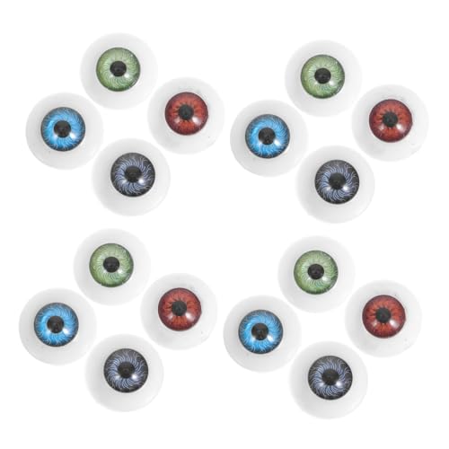 MUELODSIC 40 Stück Teiliges Kunststoff-Augen Rund für DIY Häkeltiere Puppen Realistische Cartoon Wackelaugen für Handgemachte Stofftiere Bastelprojekte mit Sicherem Sitz und Vielseitiger von MUELODSIC