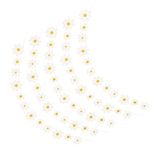 MUELODSIC 5 Stück Daisy Girlande Banner Teiliges Hängende Dekoration für Geburtstagsfeier Blumen Backdrop für Festliche Anlässe Einfache Montage für Lebhaftes MUELODSIC 5 Stück Daisy Girlande Banner Teiliges Hängende Dekoration für Geburtstagsfeier Blumen Backdrop für Festliche Anlässe Einfache Montage für Lebhaftes von MUELODSIC