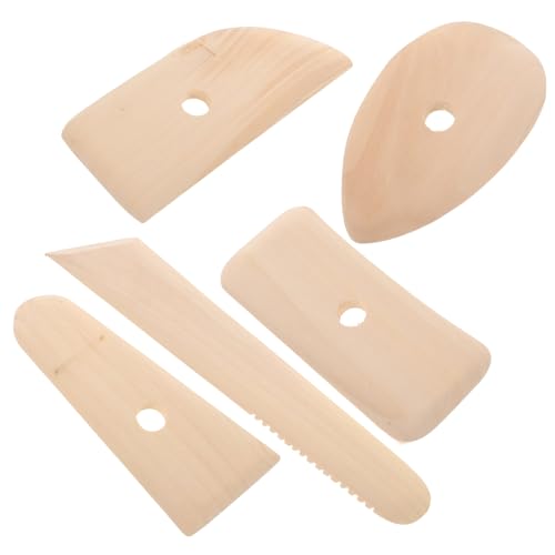 MUELODSIC 5 Stück Teiliges Holz Töpferwerkzeug Clay Scraper Modellierwerkzeuge für Skulptur Formen Schneiden Glätten Langlebig MUELODSIC 5 Stück Teiliges Holz Töpferwerkzeug Clay Scraper Modellierwerkzeuge für Skulptur Formen Schneiden Glätten Langlebig von MUELODSIC