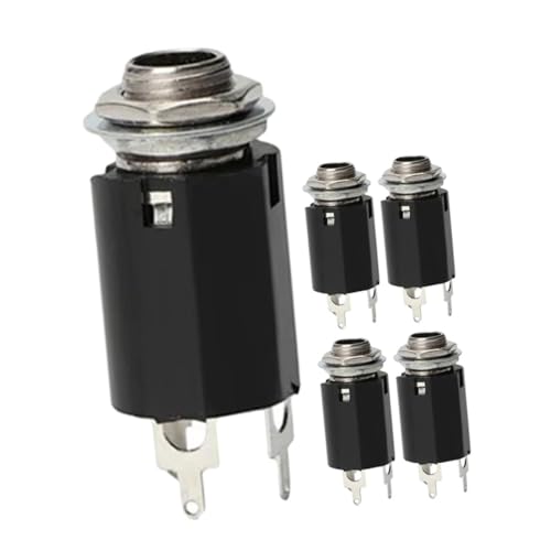 MUELODSIC 5 Stück Teiliges Metall Gitarrenbuchsen Elektrische Gitarrenanschluss Steckdose Langlebig Robust mit Schrauben Gitarren Zubehör MUELODSIC 5 Stück Teiliges Metall Gitarrenbuchsen Elektrische Gitarrenanschluss Steckdose Langlebig Robust mit Schrauben Gitarren Zubehör von MUELODSIC