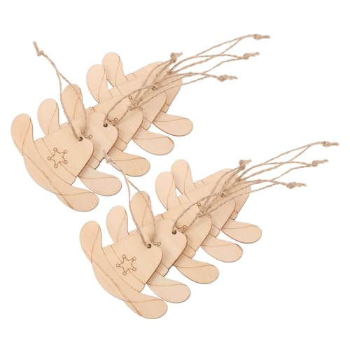 MUELODSIC 50 Stück Cowboy Hut Holz-dekorationen zum Bemalen Unlackierte Holzanhänger für DIY Bastelprojekte Western Party Weihnachtsbaumschmuck und Vielseitige Feierdeko von MUELODSIC