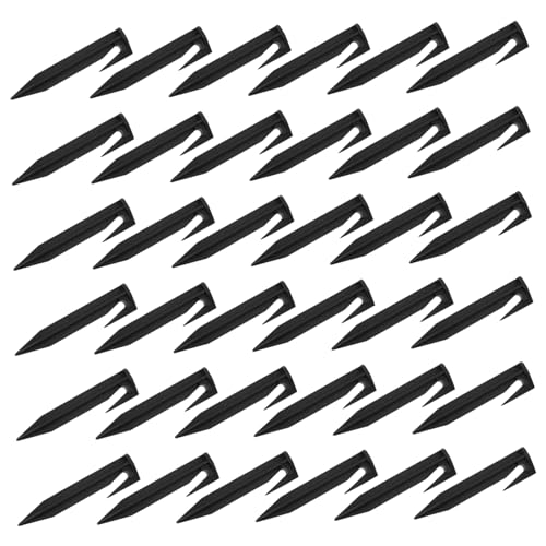 MUELODSIC 50 Stück Kunststoff Zeltheringe Robust Langlebig Wetterfeste Erdanker für Camping Garten Zelt und Markise Installieren und Wiederverwendbar von MUELODSIC