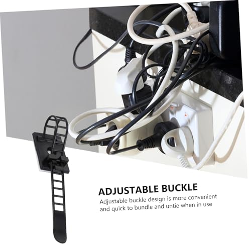 MUELODSIC 50 Stück Teiliges Selbstklebend Verstellbare mit Mehrfachschlitzen für Ordentliches Kabelmanagement Am Schreibtisch Flexibel Einsetzbar für Ladekabel USB Stromkabel von MUELODSIC