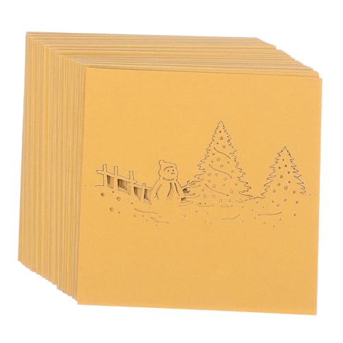 MUELODSIC 50 Stück Weihnachtsplatzkarten Gold Schneemann Tischkarten Klappkarten für Party Tischdekorationen Festliche Sitzordnung Winterveranstaltungen von MUELODSIC