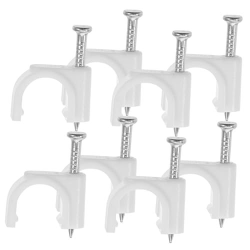 MUELODSIC 500 Stück Kabelklammern Rund mit Stahlstiften Kabelhalter für Verlängerungskabel Selbstklebend Robust und Einfach zu Montieren für Sauberes Kabelmanagement MUELODSIC 500 Stück Kabelklammern Rund mit Stahlstiften Kabelhalter für Verlängerungskabel Selbstklebend Robust und Einfach zu Montieren für Sauberes Kabelmanagement von MUELODSIC