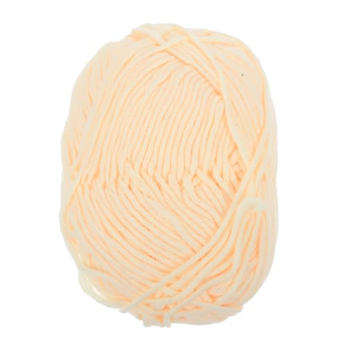MUELODSIC 50g Milchbaumwollgarn Fein Handgewebt Für Häkeln Und Stricken Mützen Und Schals Beige-gelb Geeignet Für Nadelfilzen Nassfilzen Und Spinnen von MUELODSIC