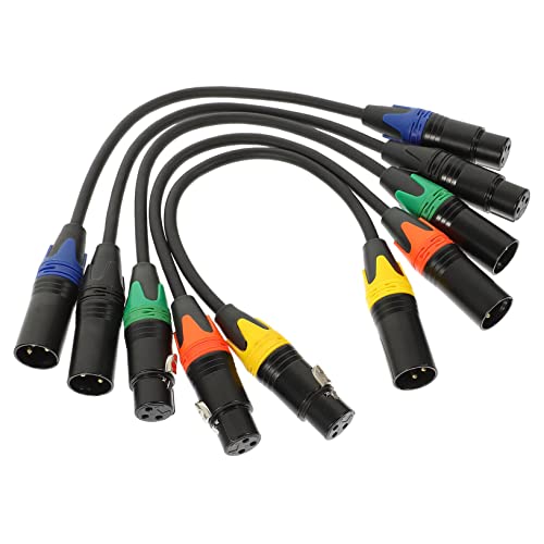 MUELODSIC 5Stücke Mikrofonadapter Stecker zu Buchse Xlr Audiokabel für Mikrofon und Hochwertige und Verbindung Flexible Anwendung Langlebig und Sicher von MUELODSIC